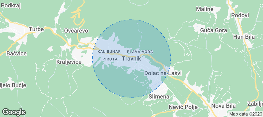 Travnik Airbnb map